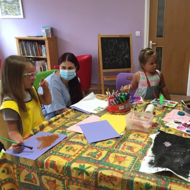 Children painting