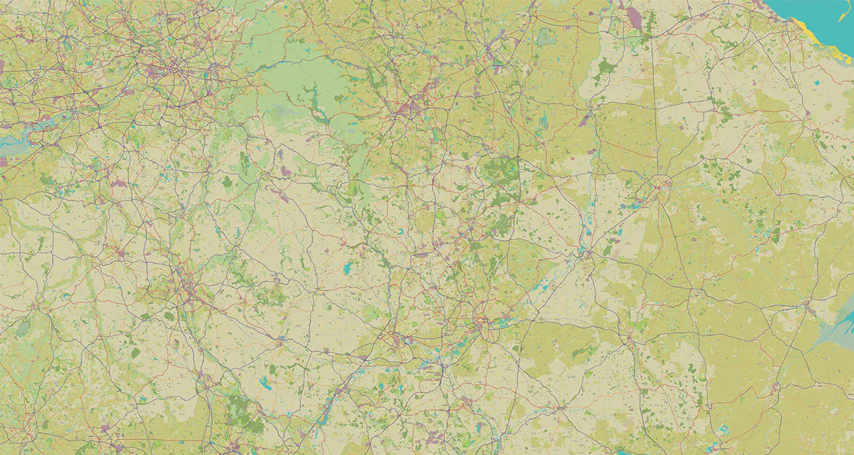 East Midlands map